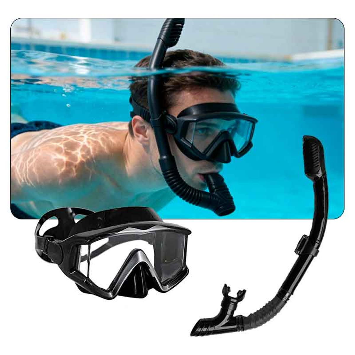 GENERICO - Máscara y Snorkel para jóvenes, adultos vidrio templado ideal para  buceo