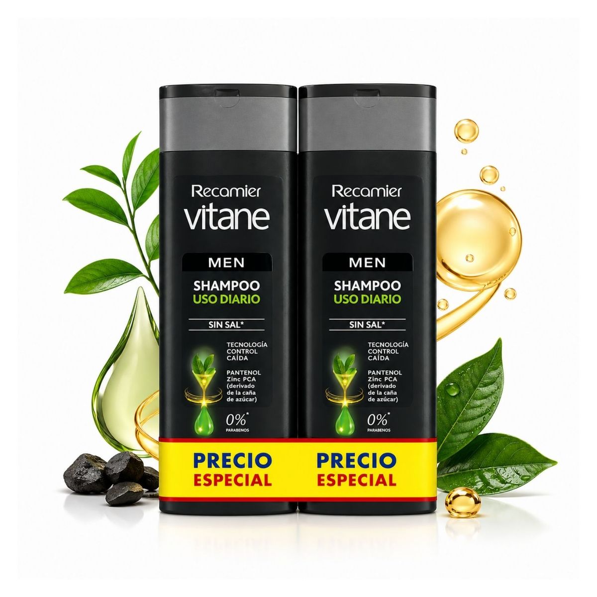 GENERICO - Pack Shampoo Men Uso Diario 400 ml - VITANE