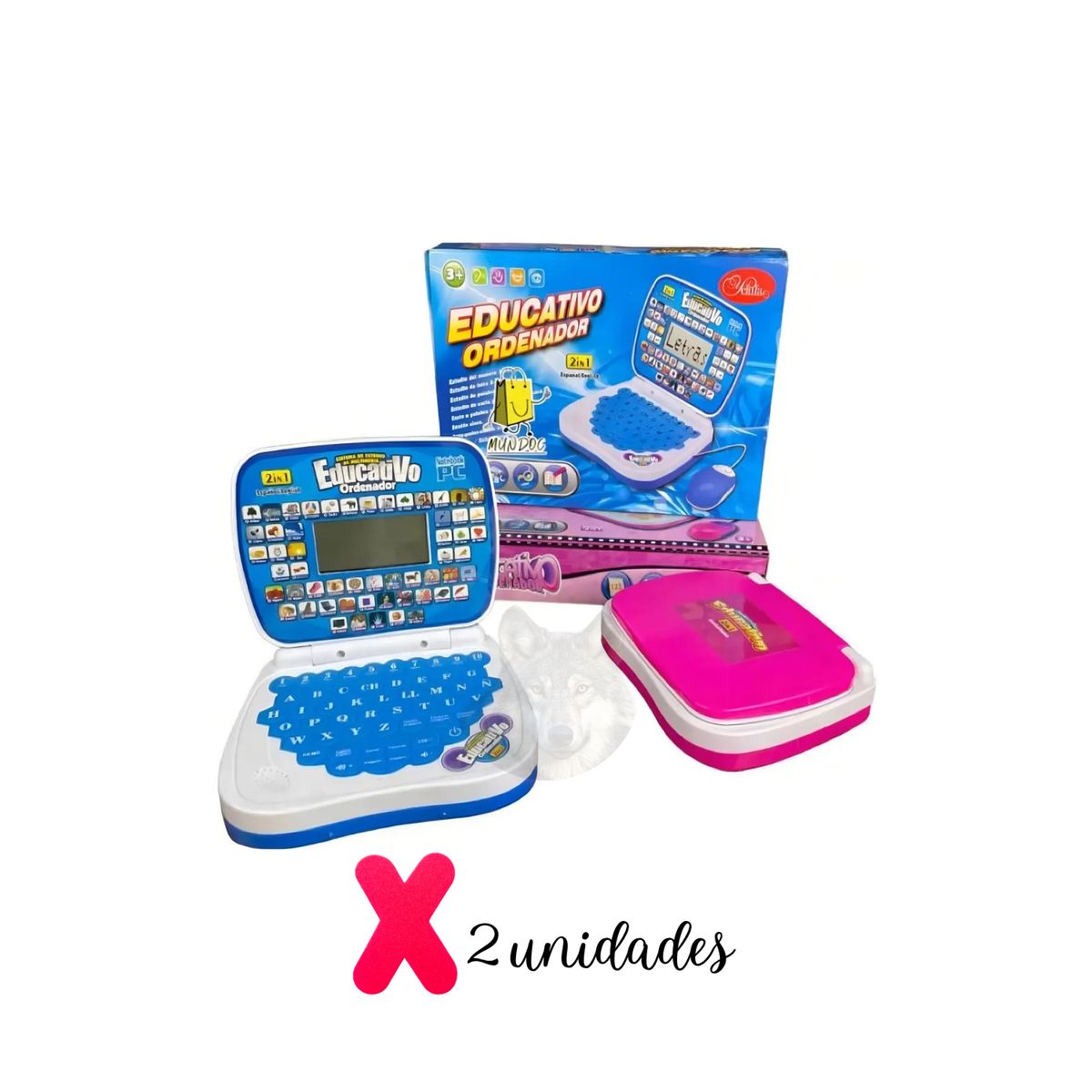 OEM - Mini Lapto Educativo Bilingüe Español Ingles Niños x 2