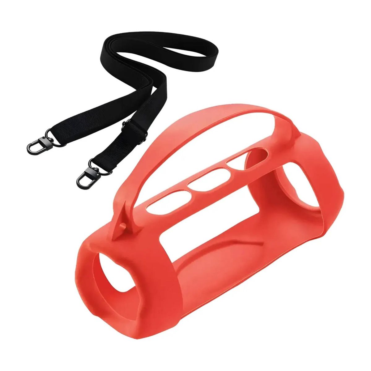 GENERICO - PROTECTOR FUNDA CASE DE SILICONA ROJO COMPATIBLE CON JBL CHARGE 5