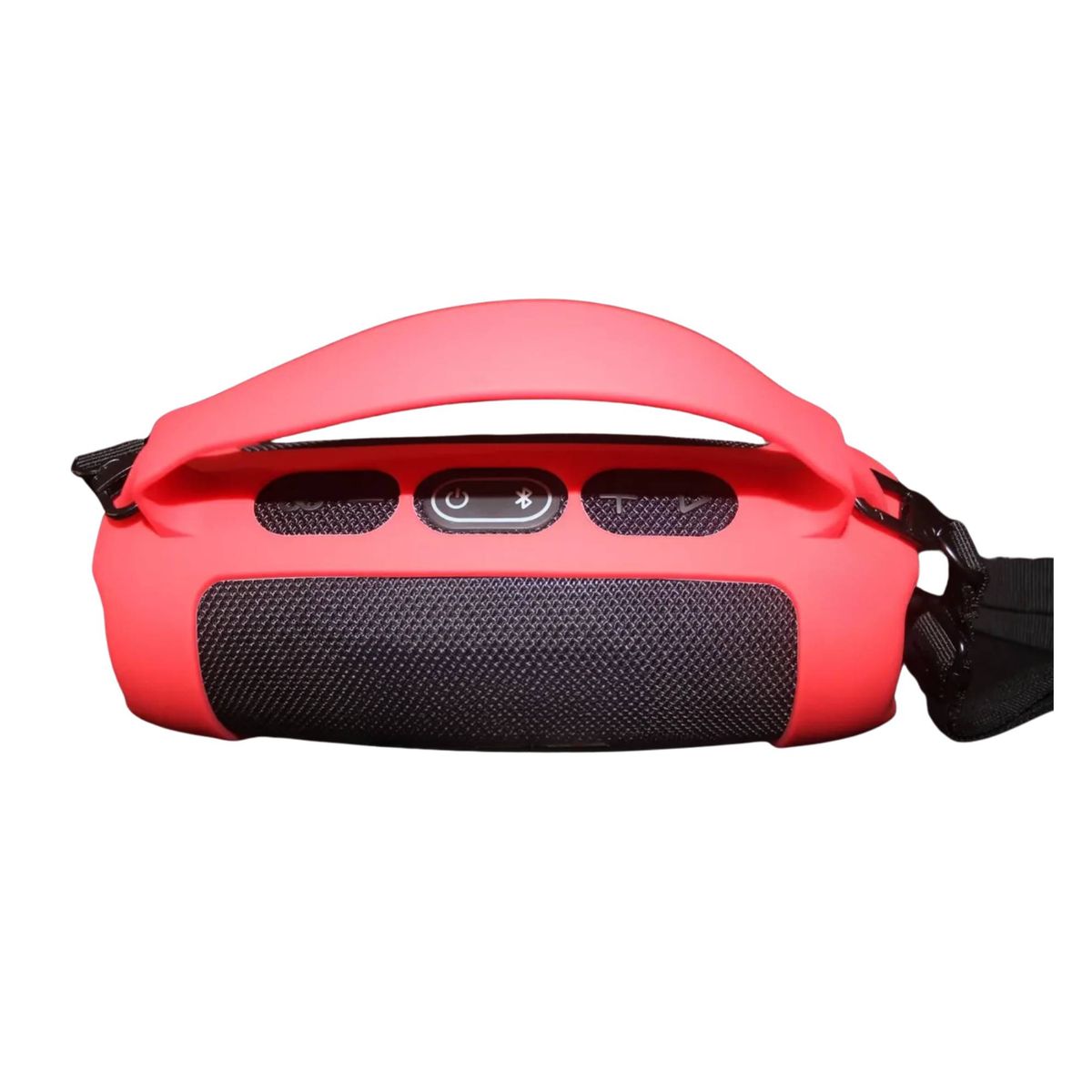 GENERICO - FUNDA PROTECTORA DE SILICONA CON AGARRE COMPATIBLE CON JBL CHARGE 5 COLOR ROJO