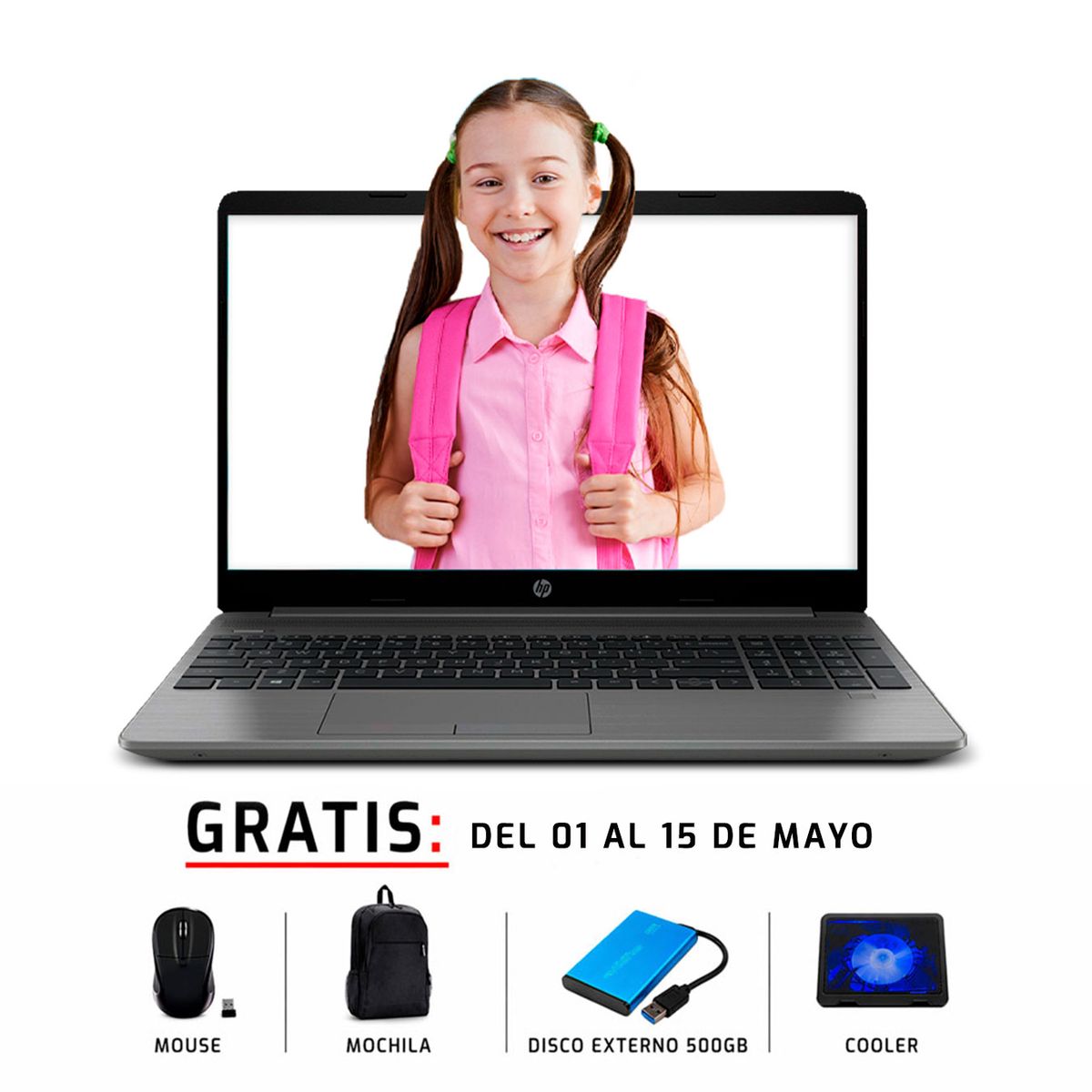 HP - LAPTOP HP 255 G10 AMD Ryzen 3 7320U 15.6" 8GBLPDDR5 256GB GRIS