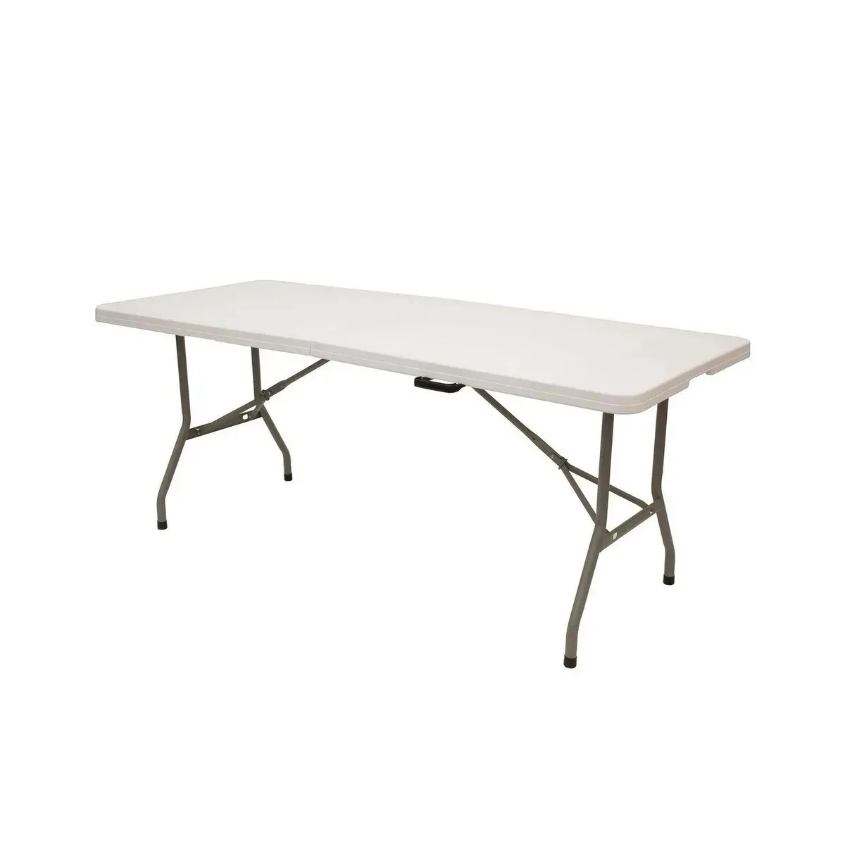 GENERICO - Mesa Plegable Rectangular Blanco 180x76x74 Cm