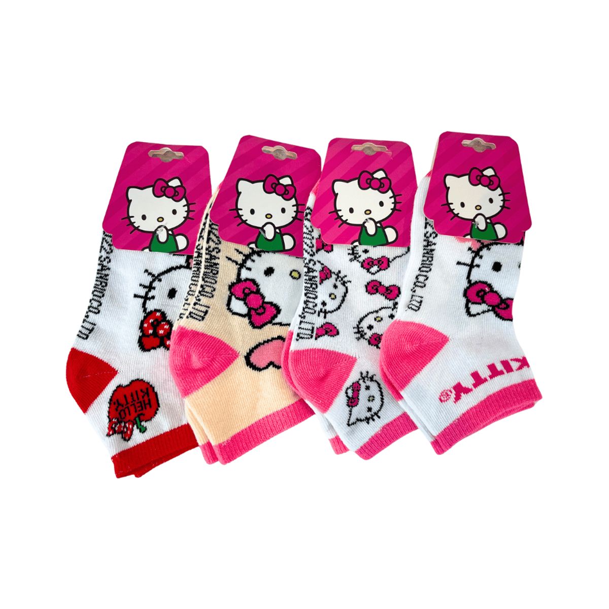 SANRIO - Pack 4 Medias HELLO KITTY Talla 24 a 28