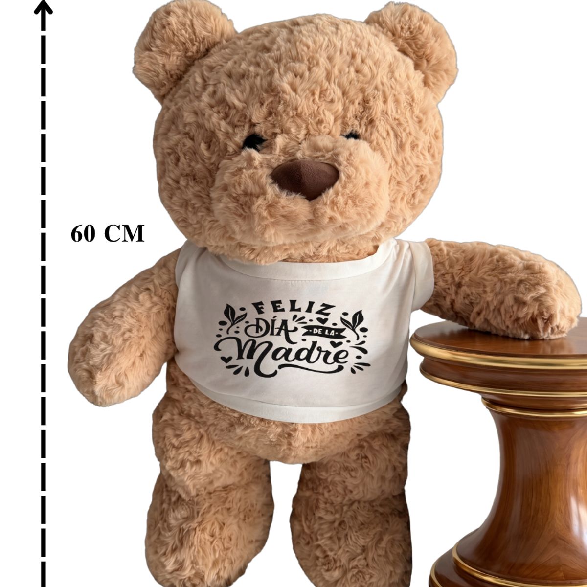 GENERICO - Oso de Peluche Gigante 60cm Antialérgico Personalizado Día de la Madre Regalo diseño Mamá-13