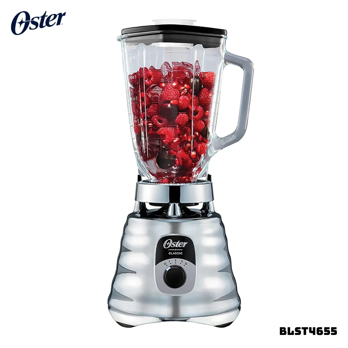 OSTER - LICUADORA CLASICA OSTER 3 VELOCIDADES 1000W CROMADA - BLST4655 + PLANCHA OSTER
