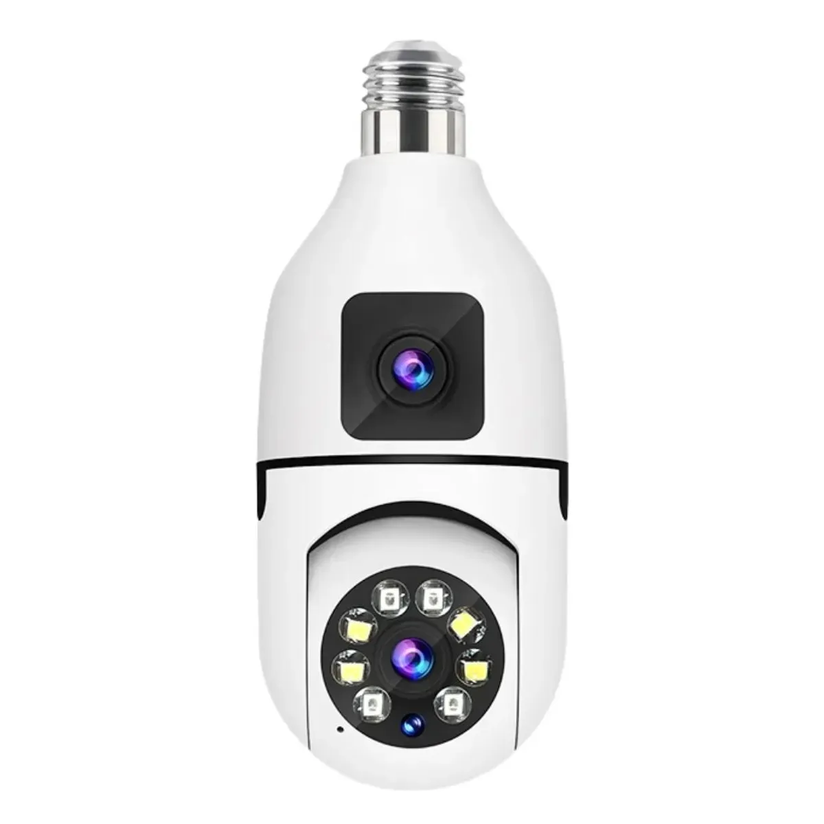 GENERICO - Foco Cámara WiFi  Full HD Doble Lente con Visión Nocturna y Audio