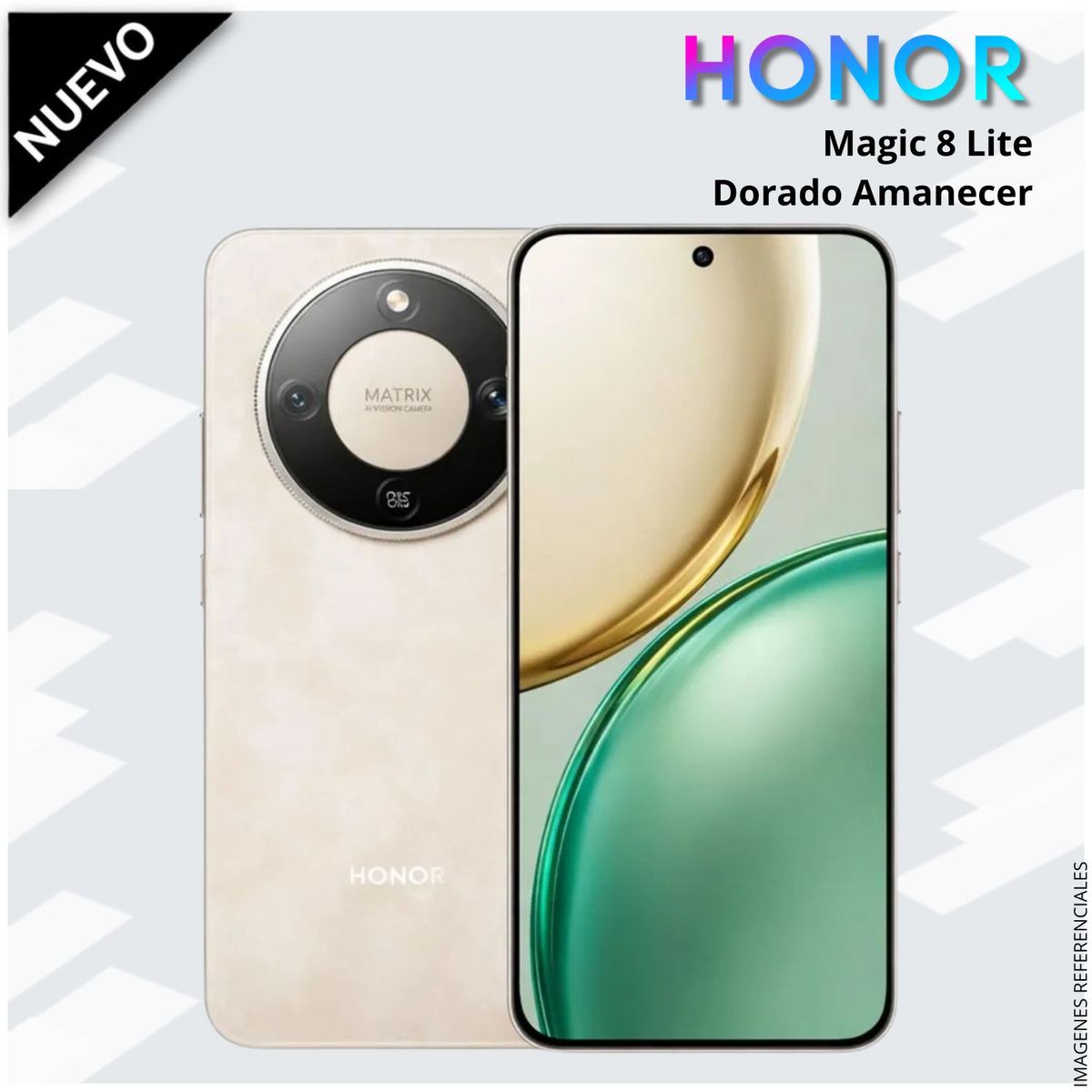 HONOR - Celular Smartphone Honor Magic 8 LITE 5G 8GB RAM 256GB SSD DORADO AMANECER