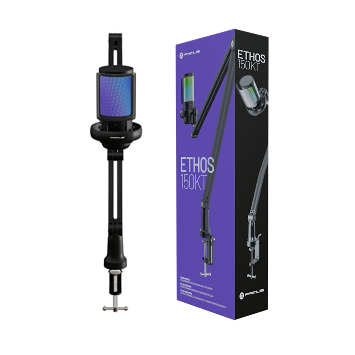 PRIMUS GAMING - Micrófono Primus Gaming PMI-150KT con Brazo Ajustable, Sonido Profesional, Comodidad Total y Streaming
