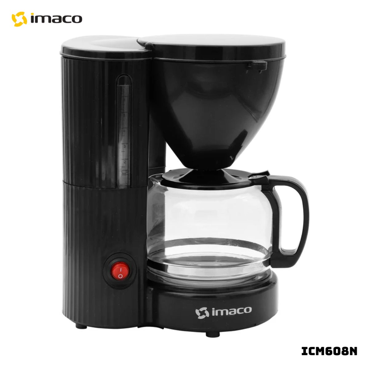 Imaco - CAFETERA IMACO 6 TAZAS NEGRA - ICM608N