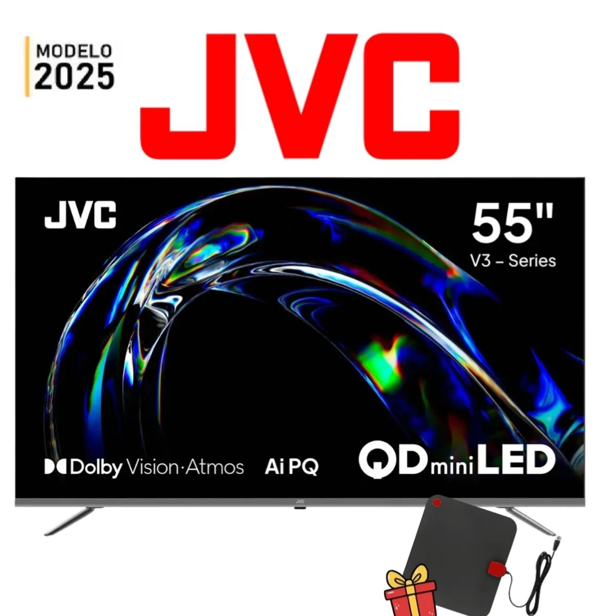 GENERICO - Televisor JVC 55 QD MiniLed 4k Google Tv LT-55KM958 Smart Tv + antena digital
