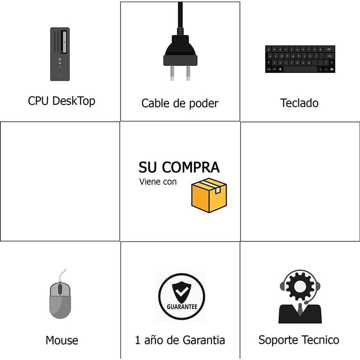 INTEL - PC Completa Intel Core i7 9na 16GB Ram 512GB SSD+ 128GB USB + Monitor 238