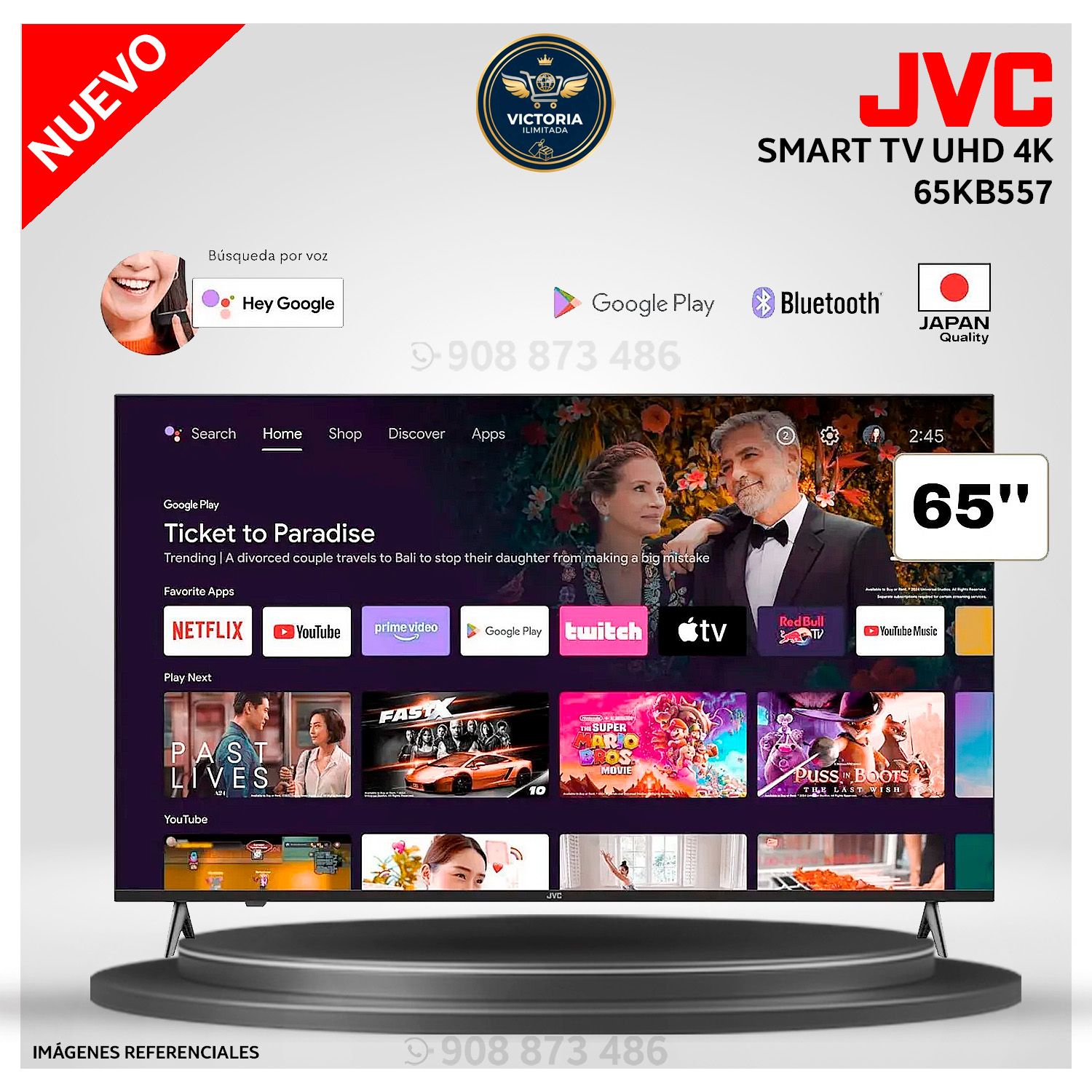 Televisor LED 65 " Ultra HD 4K Android TV LT-65KB557 - Modelo NUEVO
