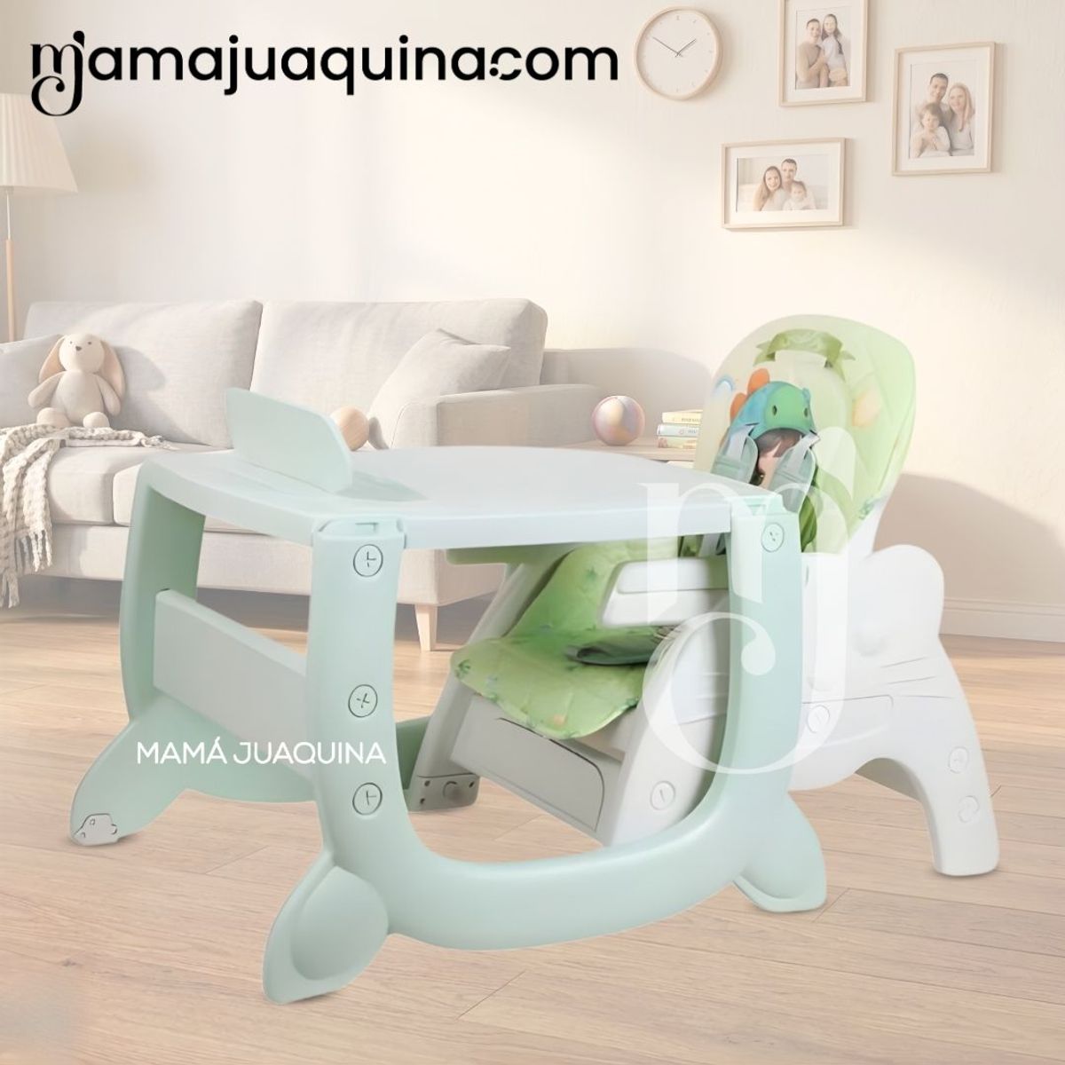 Baby - Silla de Comer de Lujo «FIRST KITTY» Edición Exclusiva Green