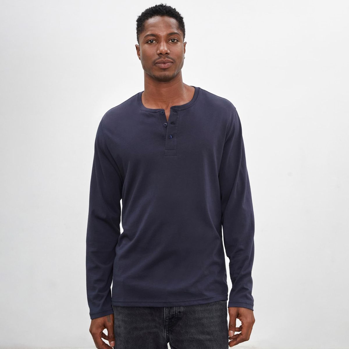 Drop The Label - Polo Henley 100% Algodón Pima
