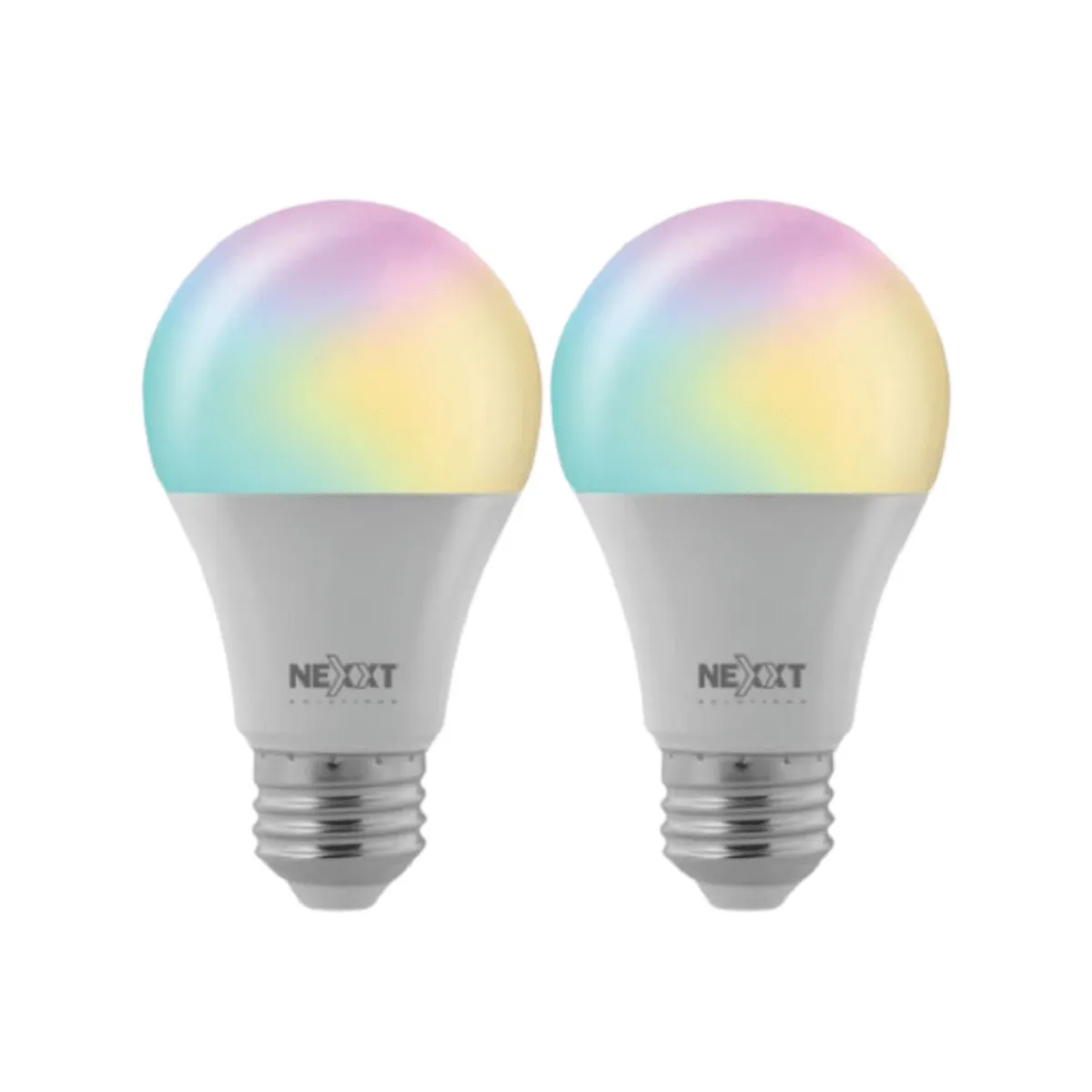 NEXXT SOLUTIONS - Foco Inteligente WiFi LED Nexxt 2-Pack RGB, Compatible con Alexa, Siri y Google Assistant