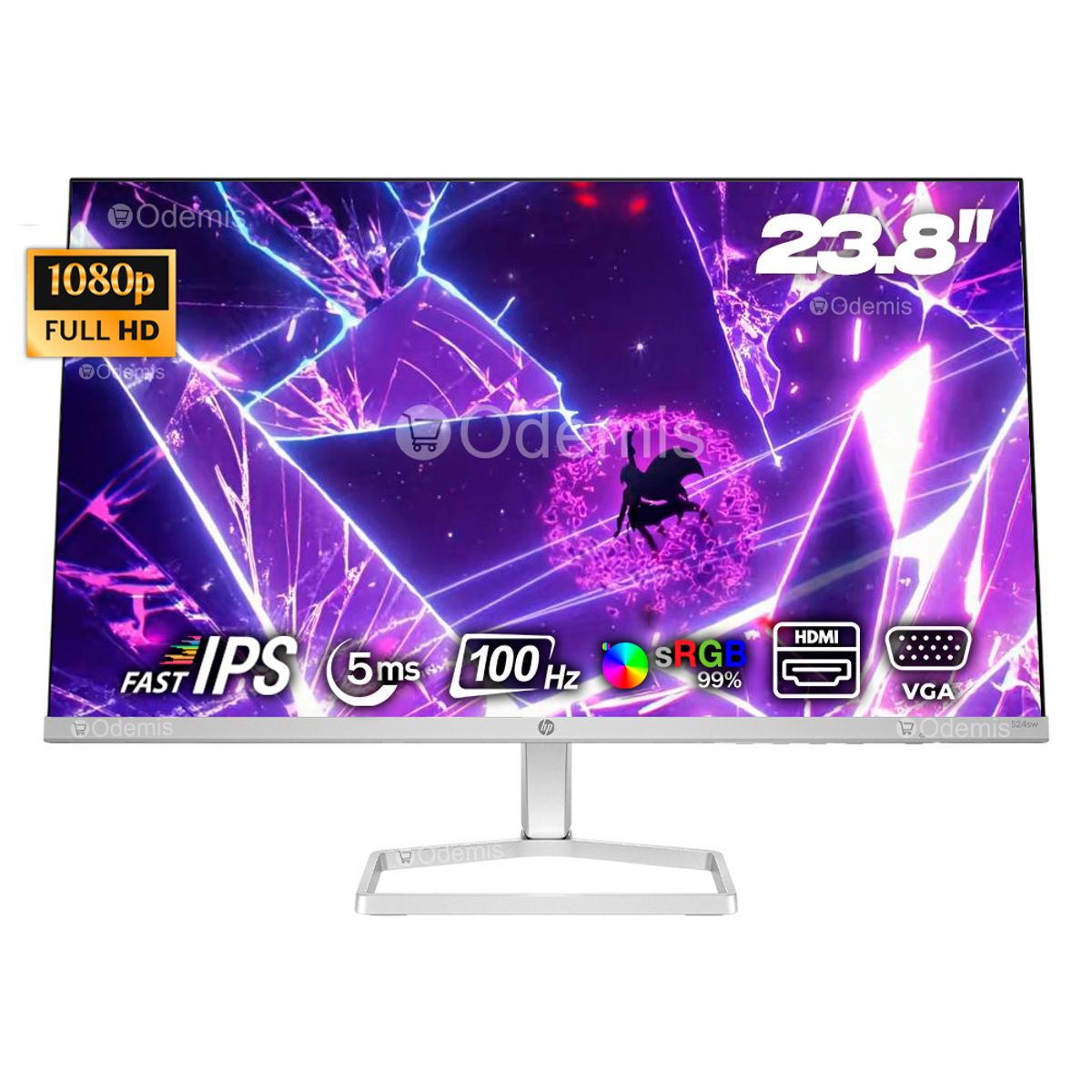 HP - MONITOR PLANO HP SERIE 5 524SW 24" IPS FHD HDMI 5MS 100HZ BLANCO