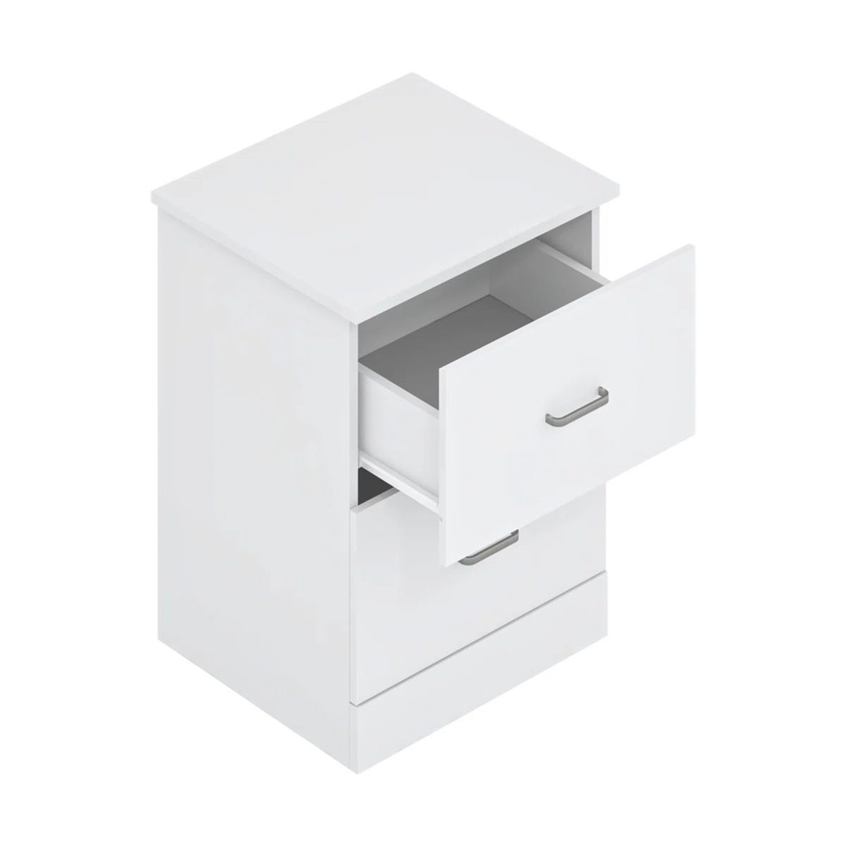 R&R MUEBLES - Mesa de Noche Moderno Dustin Blanco R&R Muebles