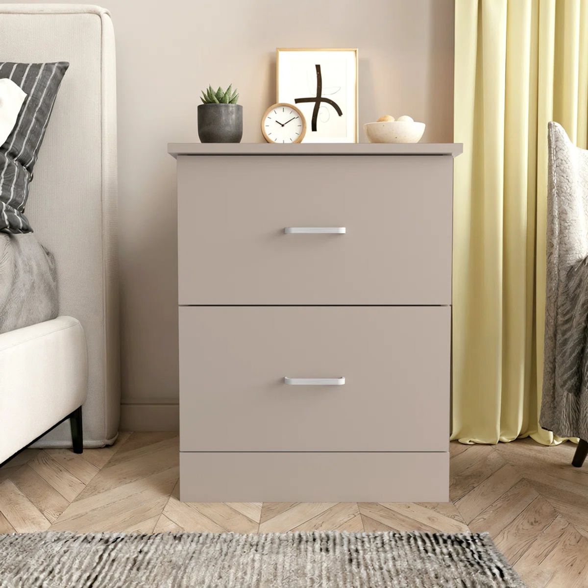 R&R MUEBLES - Mesa de Noche Moderno Dustin Capri R&R Muebles