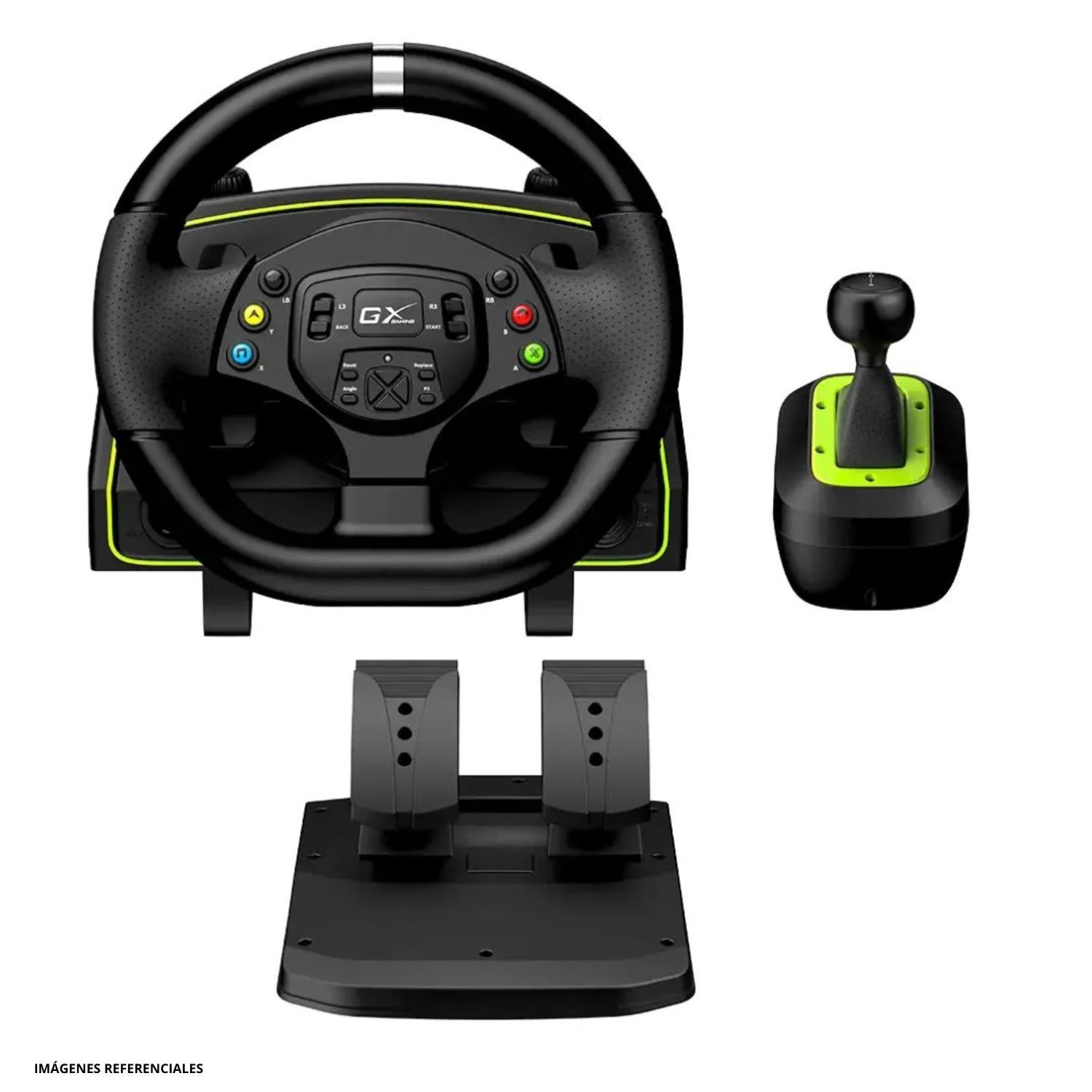 Set Volante Gaming SpeedMaster X2 con Pedales y Cambios para PC PS4 Xbox Switch 6