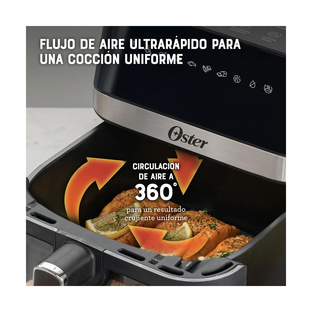 OSTER - Freidora de Aire Digital Oster DiamondForce 6 Lts CKSTAF60WDDF