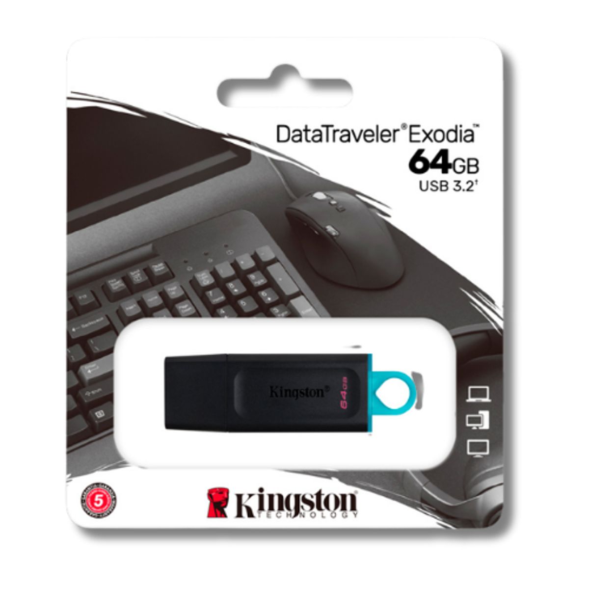 KINGSTON - Memoria USB 64GB Kingston DataTraveler Exodia USB 3.2 Gen 1