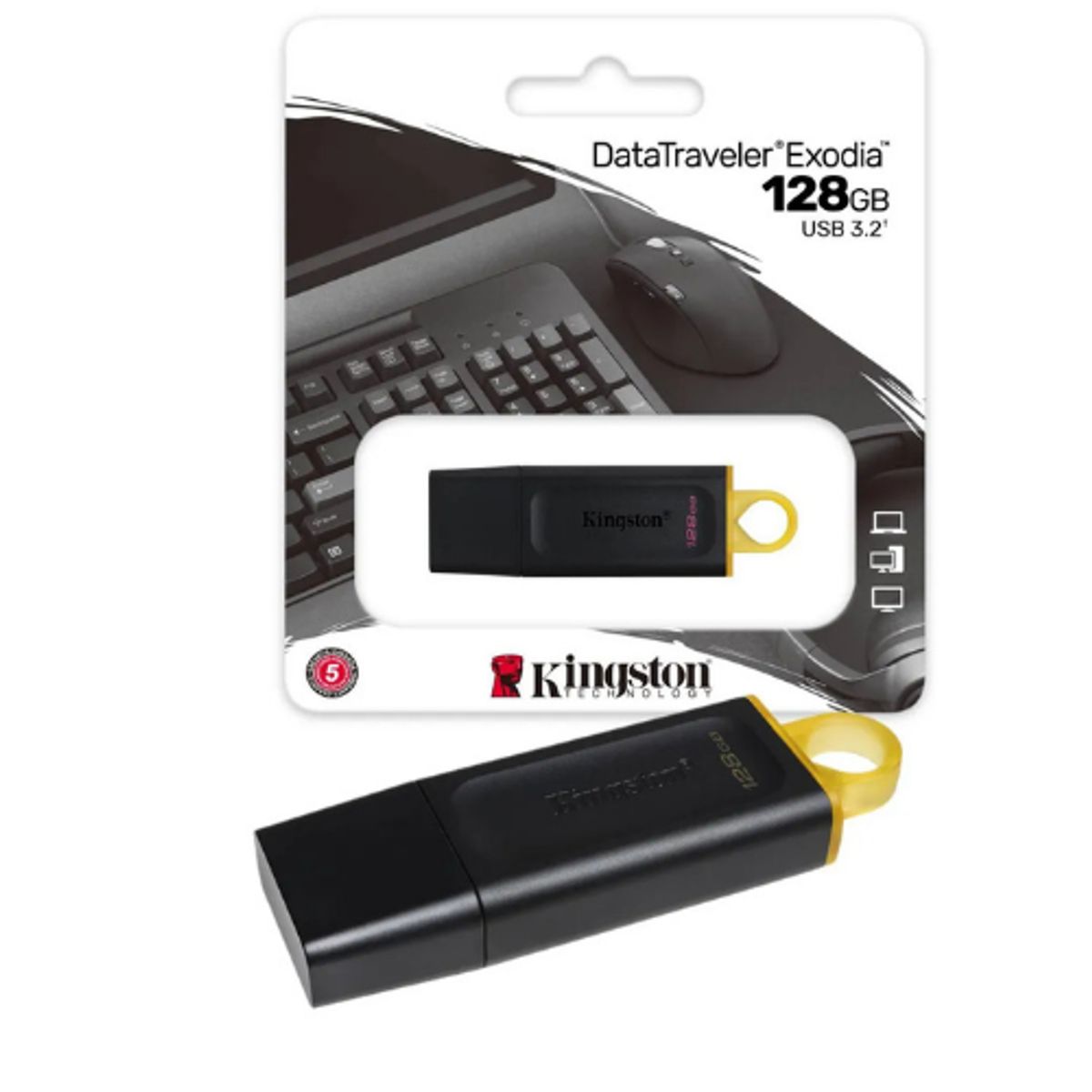 KINGSTON - Memoria USB 128GB Kingston DataTraveler Exodia USB 3.2 Gen 1