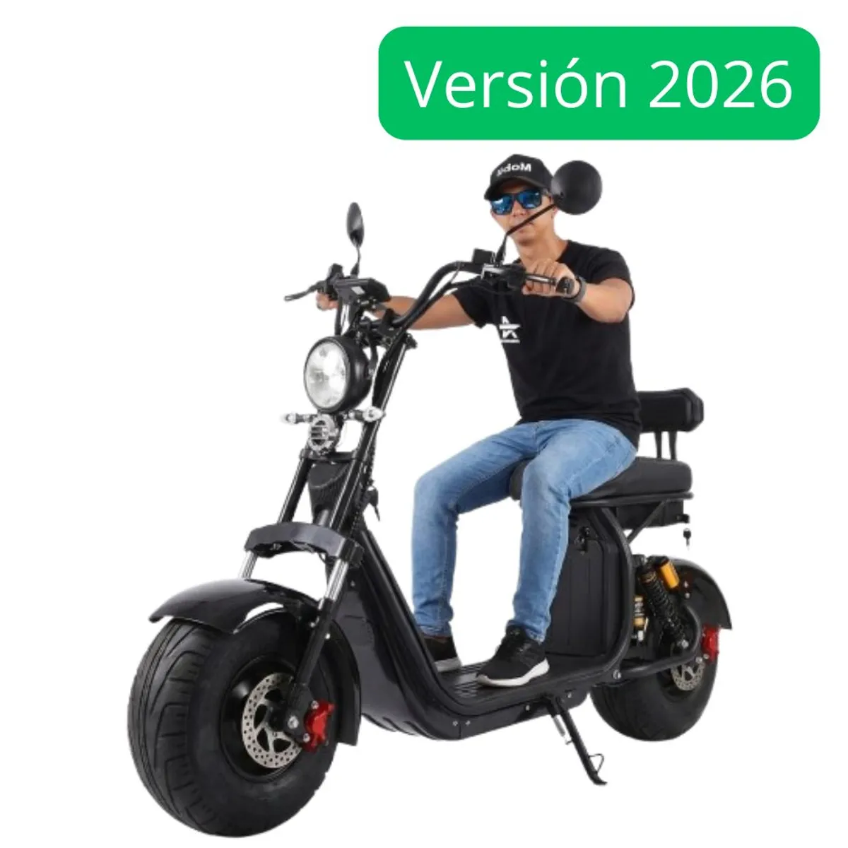 MAMMUT - Moto Electrica Chopper Scooter 1500w Llantas Anchas Bateria litio 60V Estilo Harley