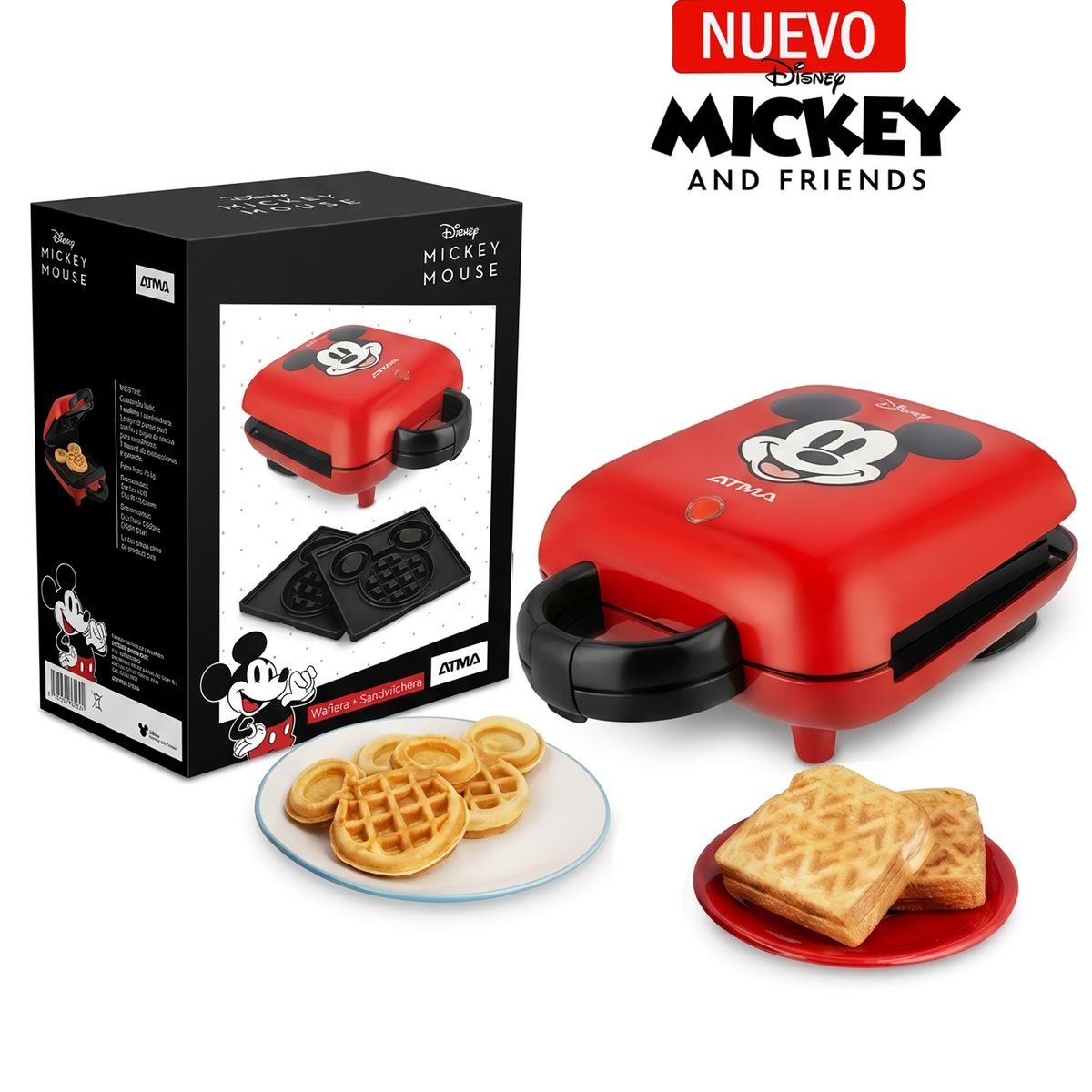 ATMA - Waflera Sandwichera Atma de Mickey Disney