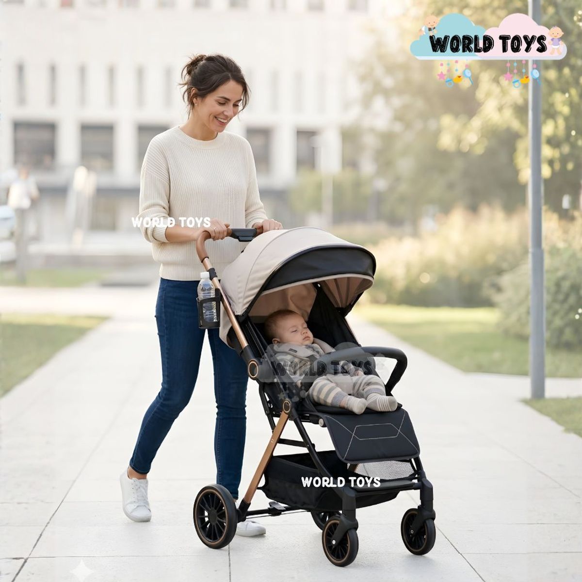 BABY - Coche Maleta de Paseo «KIBO PLUS» Edición Exclusiva Beige