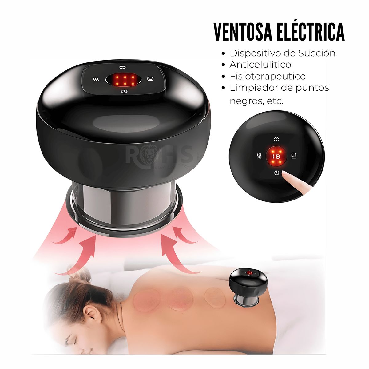 ROHS - Ventosa de Cuerpo Recargable Fisioterapeutico