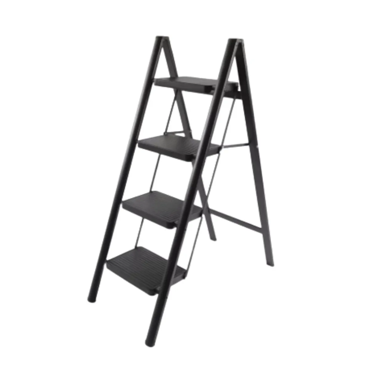 GENERICO - Escalera Metálica Plegable Portátil Multifuncional de 4 Pisos