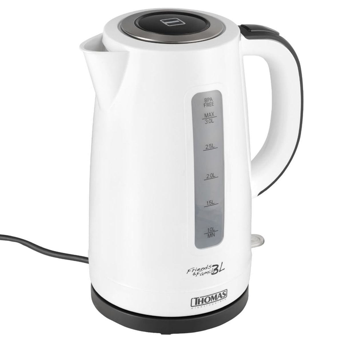 THOMAS - Hervidor de Agua Eléctrico Thomas 3 Litros TH-4351 – Potente, Seguro