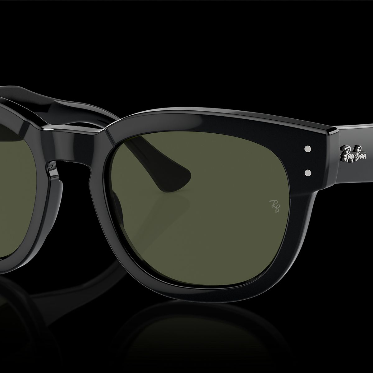 RAY BAN - Lentes de sol Ray-Ban Mega Hawkeye Negro PulidoVerde 53 mm RB0298S 90131 53-21