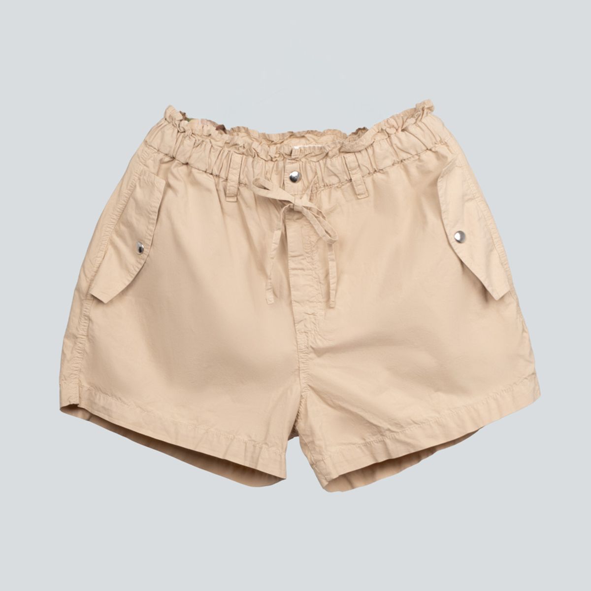 ANDREW'S TIES - Short Verónica para mujer en popelina beige con bolsillos