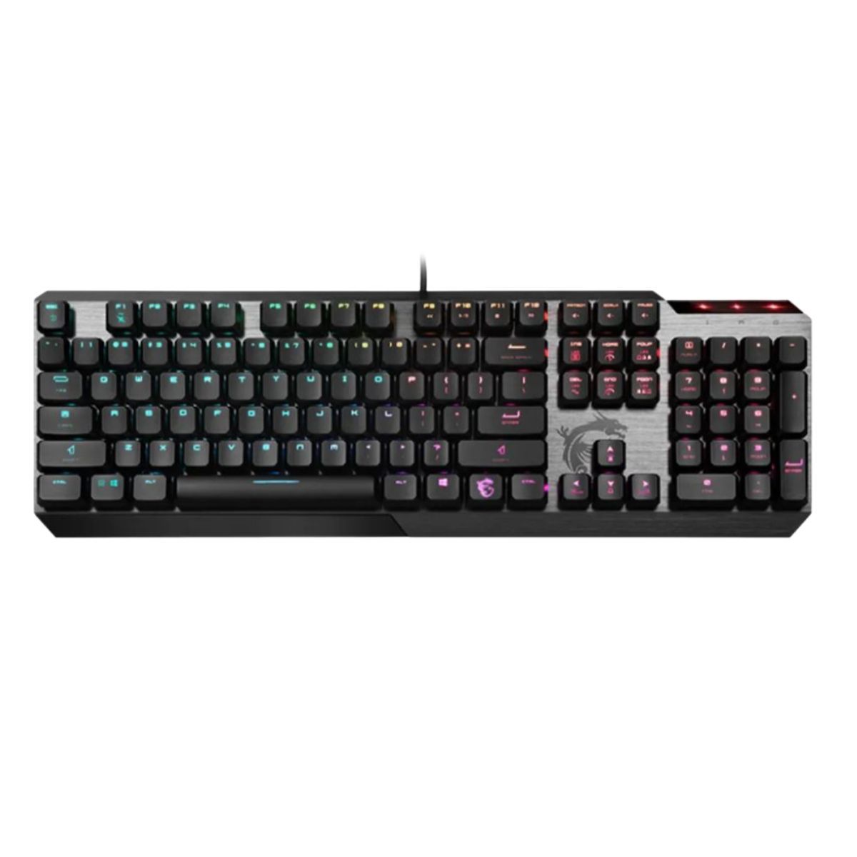Msi - TECLADO GAMER VIGOR LOW PROFILE MECÁNICO ILUMINACIÓN RGB US GK50