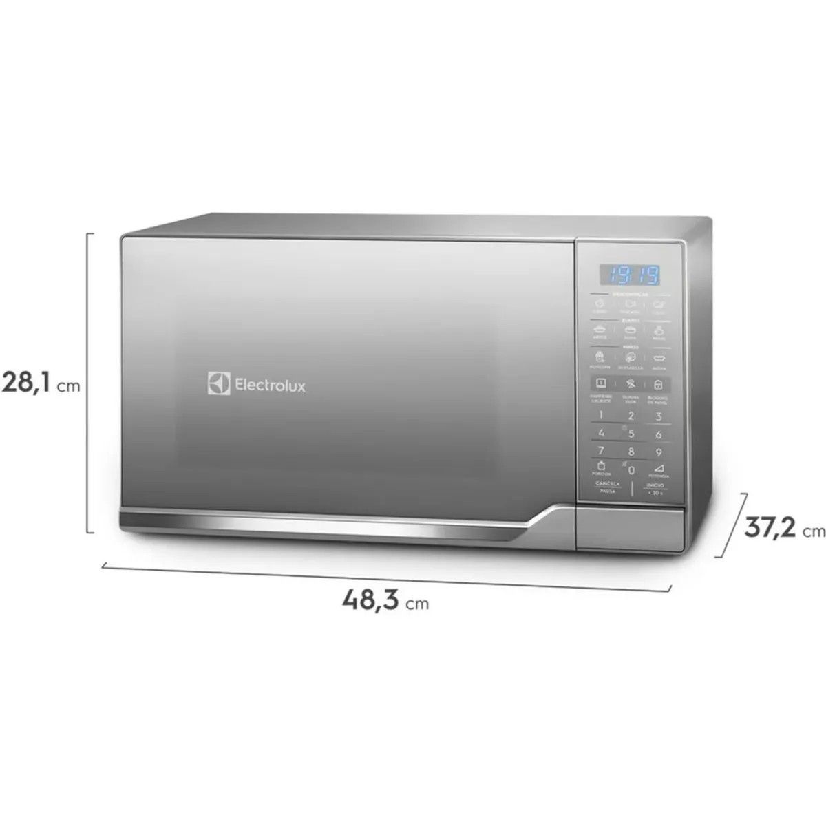 ELECTROLUX - Microondas Electrolux 25 litros Gris EMDO25S2GSRUG + Plancha Oster Perla 1200 W GCSTBS3802-053
