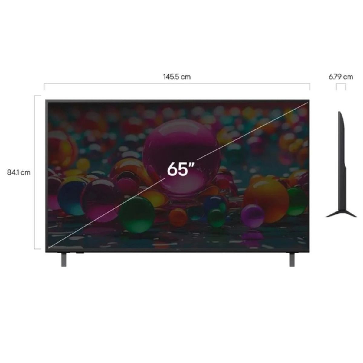LG - Televisor LG 65" LED UHD 4K Smart TV ThinQ AI 65UA8050PSA  + Magic Remote - Nuevo 2025