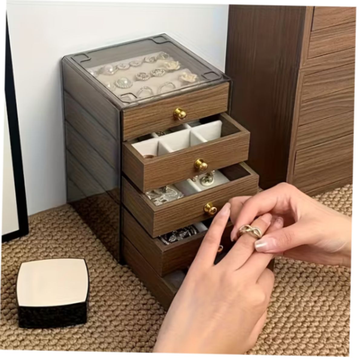 OEM - Joyero Organizador 5 Cajones Acrílico Elegante