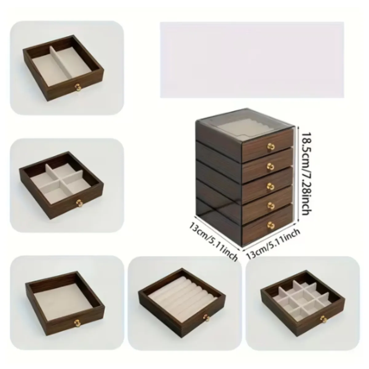 OEM - Joyero Organizador 5 Cajones Acrílico Elegante