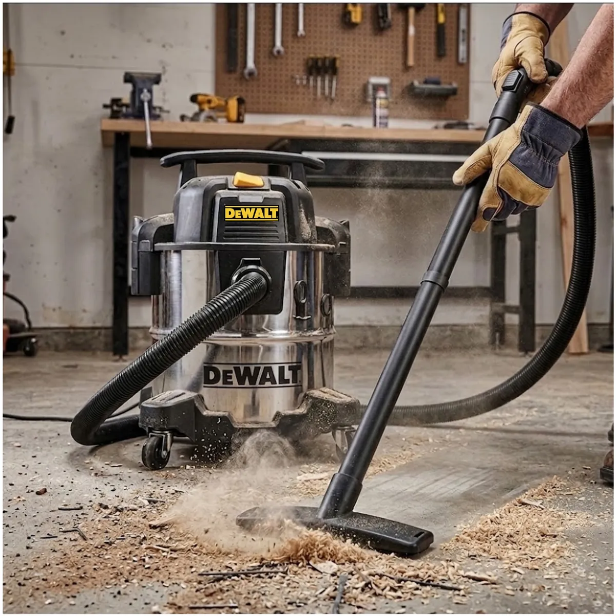 DEWALT - ASPIRADORA SOPLADORADE POLVO Y LIQUIDO 20 LITROS 1050W ACERO INOXIDABLE DXV20S-B2 DEWALT