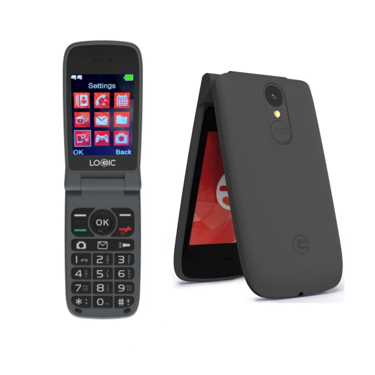 LOGIC - Celular 4G Plegable Logic F11L con Botón SOS