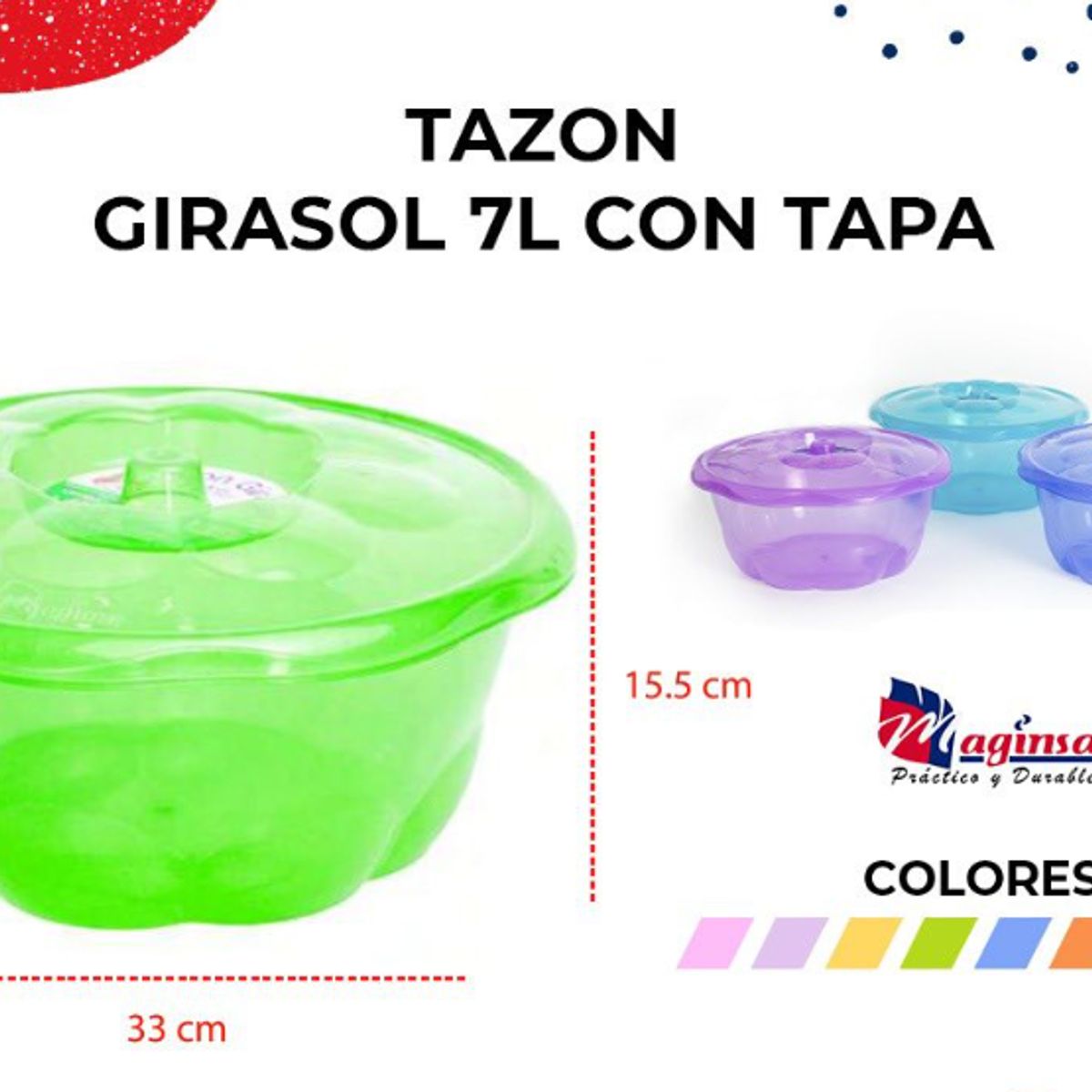 GENERICO - TAZON CON TAPA DE COLORES