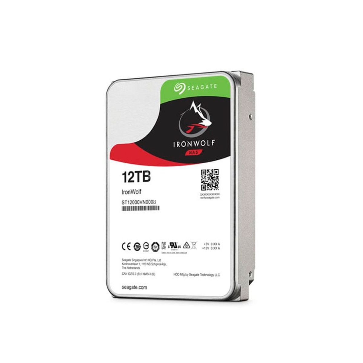 SEAGATE - Disco duro Seagate Ironwolf 3.5 Sata 6.0 Gb/s, 12 TB, caché 256 MB