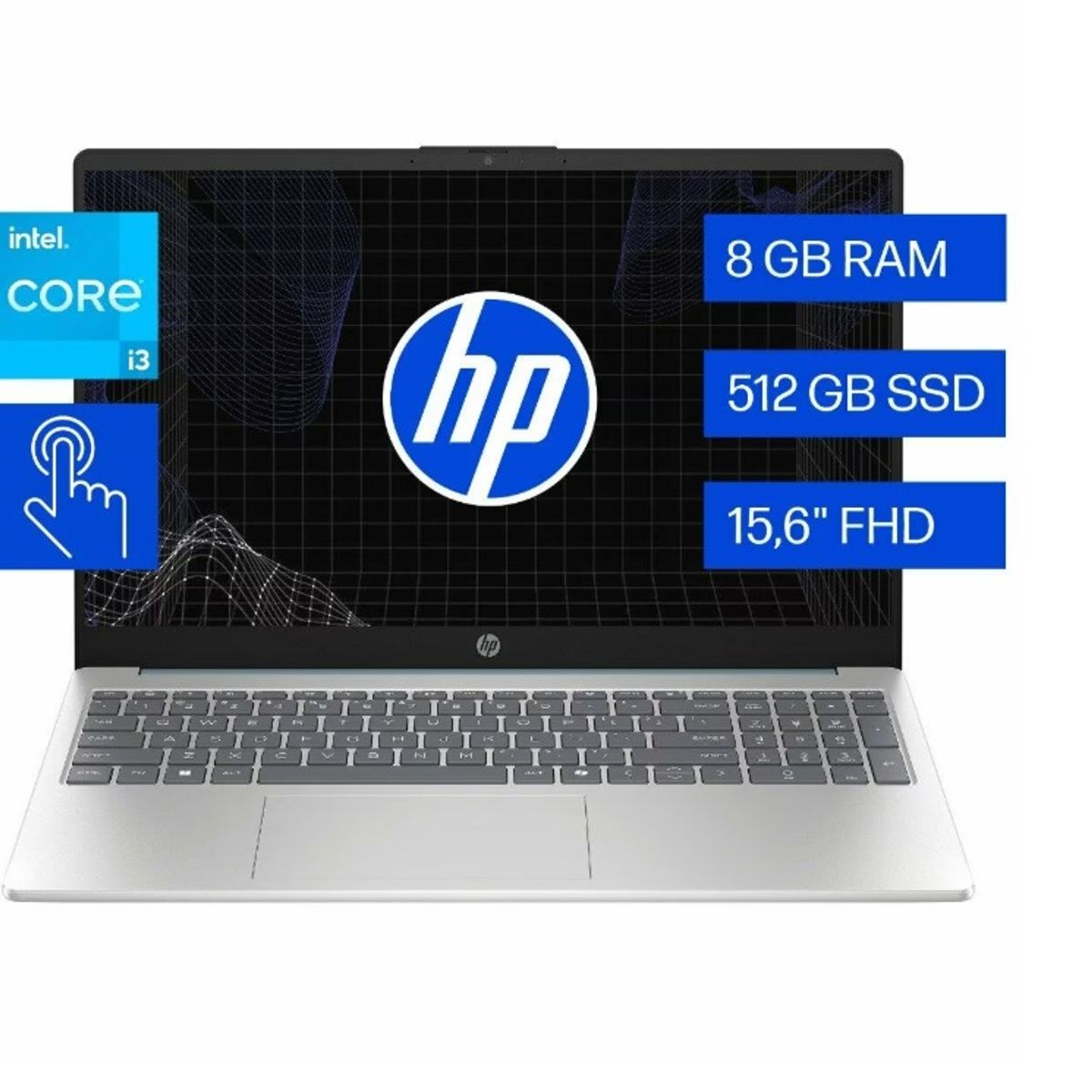 HP - HP 15-FD0131LA INTEL CORE I3-N305 8GB 512GB SSD 15.6 FHD TACTIL WIN 11