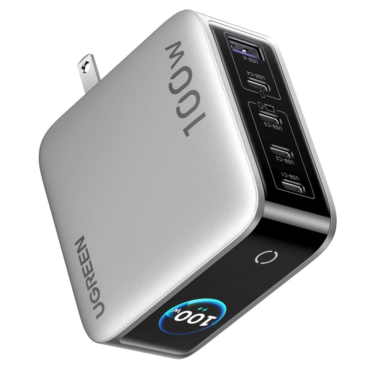 UGREEN - Cargador Ugreen 5-Port GaN Fast Charger 100W Smart Display X773  65619B