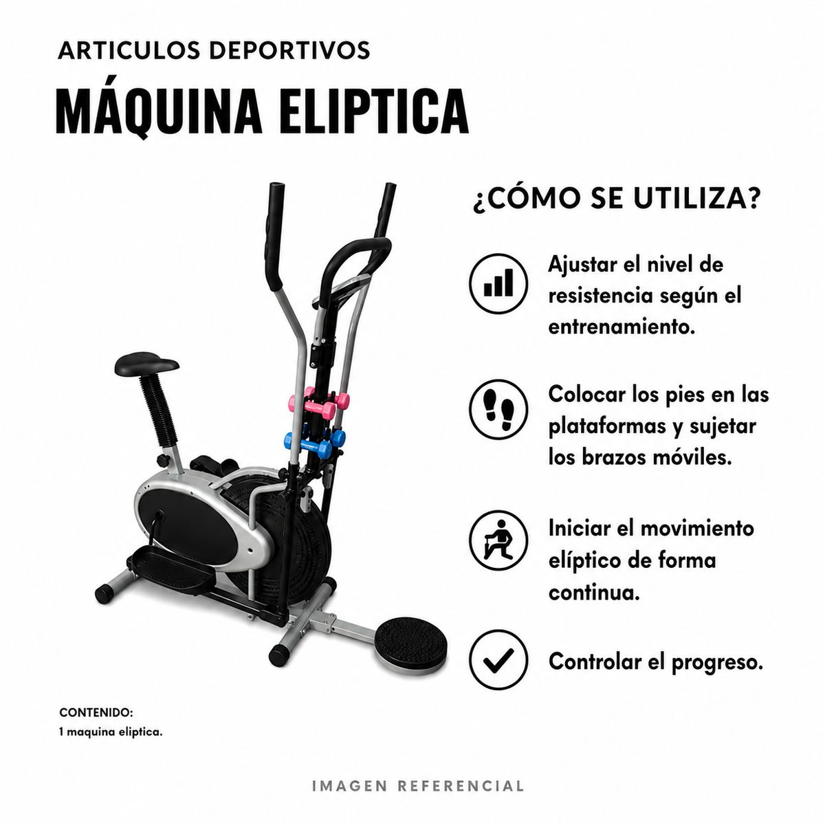 GENERICO - MÁQUINA ELIPTICA BODY POWER