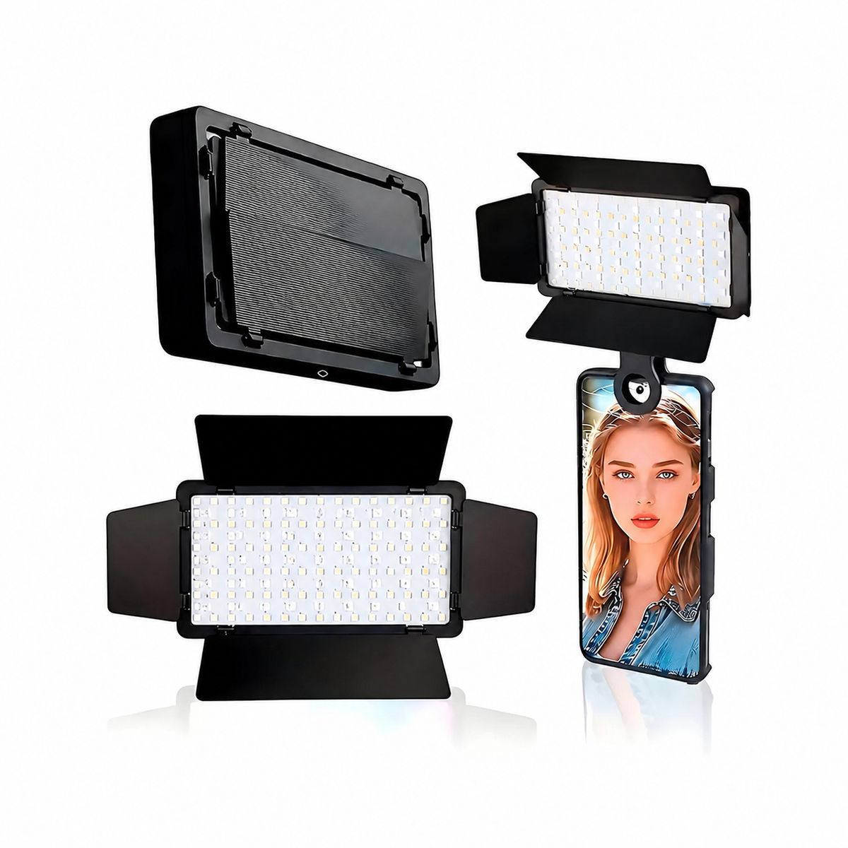 GENERICO - Mini Panel de Luz LED con Clip Selfie Recargable Para Fotografia y Video Portátil