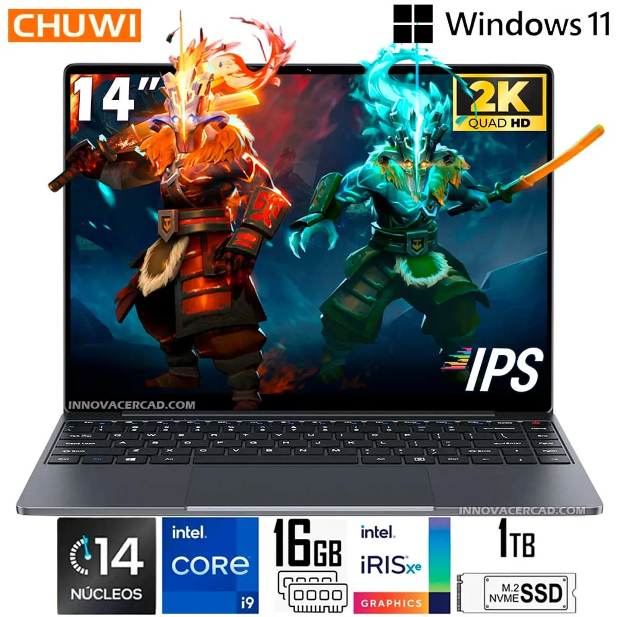 Laptop Chuwi CoreBook X, Intel Core i9-13900HX, SSD 1TB, 16GB DDR4, 14 2K QHD IPS, marca CHUWI - Foto Principal