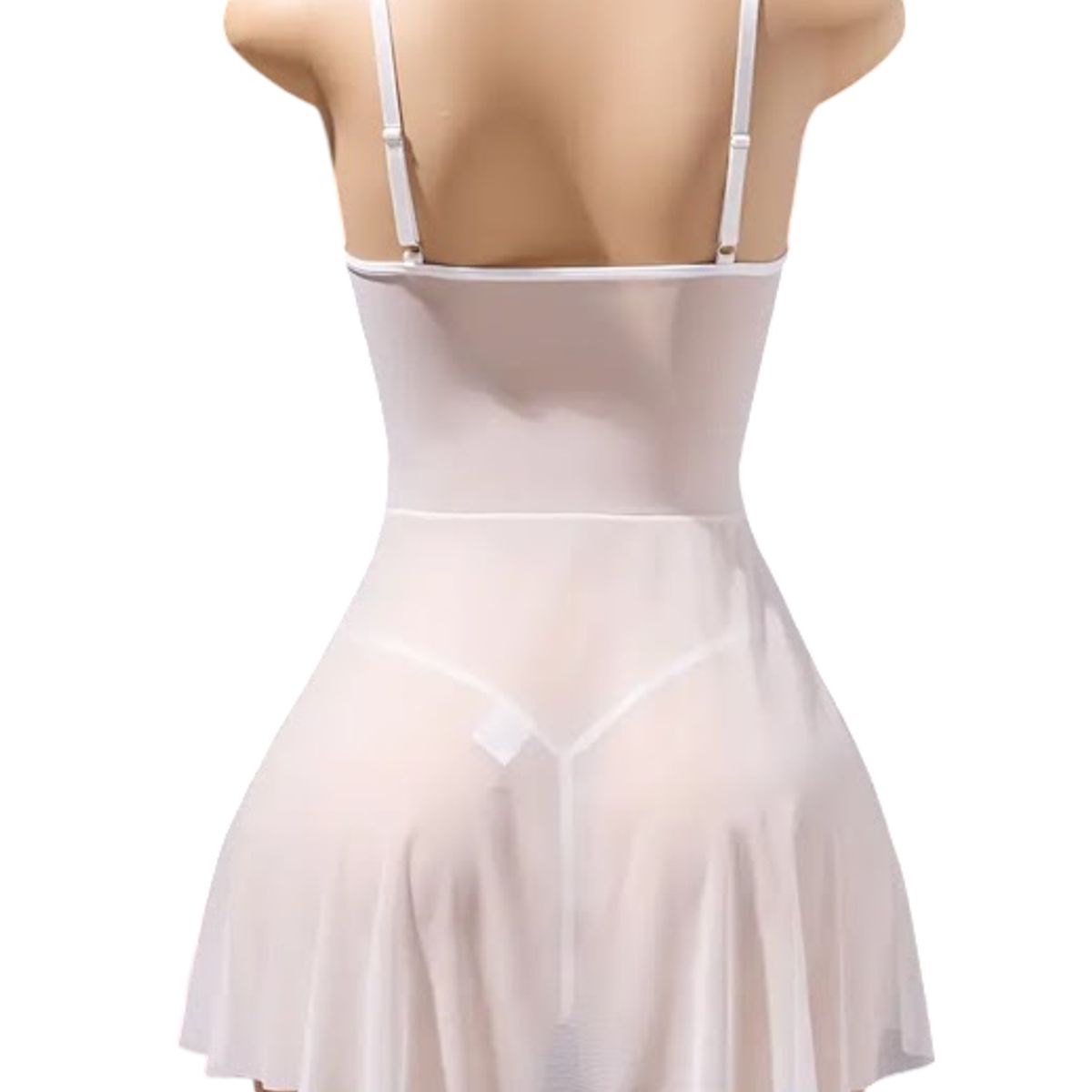 GENERICO - BABYDOLL LENCERIA SEXY DE ENCAJE BLANCO